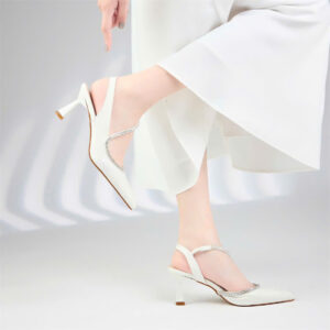 Giày cao gót Moonn dáng Slingbakc bít mũi