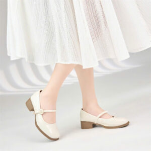 Giày Cao Gót Moonn N11 - Giày Cao Gót Kiểu Oval, Cao Gót Bít Mũi Bít Gót Phối Quai Ngang