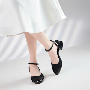 Giày cao gót Moonn kiểu dáng mũi Oval, giày cao gót vuông 3cm