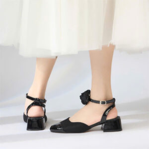 Giày cao gót Moonn kiểu dáng mũi Oval, giày cao gót vuông 3cm