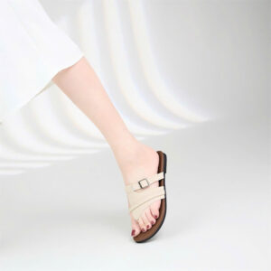 Dép nữ Moonn kẹp xỏ ngón nữ quai da miếng cách điệu